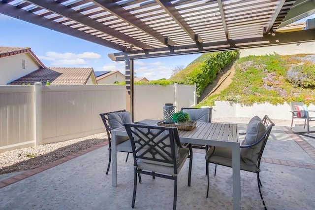 view of patio with a pergola