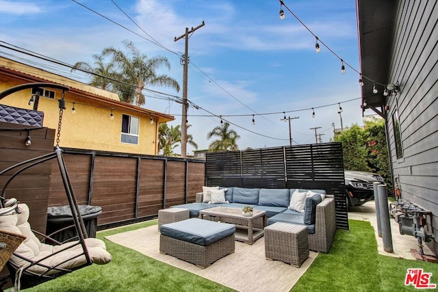 view of patio / terrace featuring outdoor lounge area