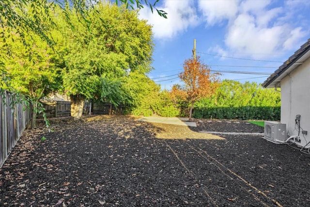 view of yard featuring a patio and ac unit