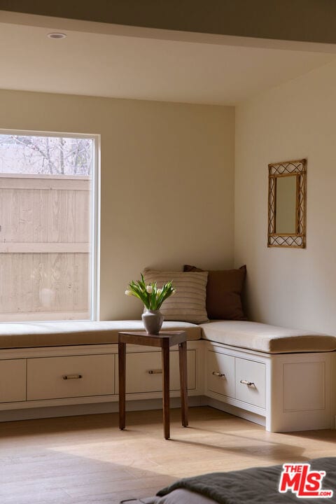 unfurnished room featuring light wood-type flooring