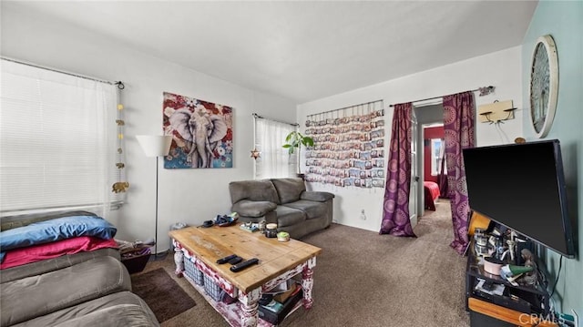 view of carpeted living room