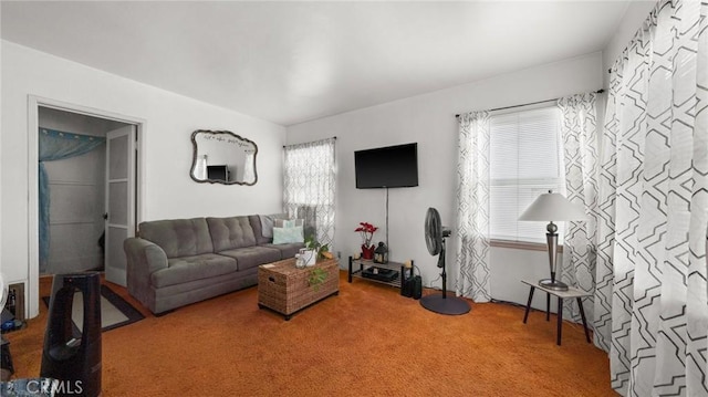 view of carpeted living room