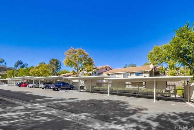 view of parking / parking lot