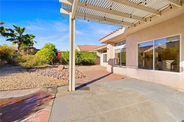 view of patio with a pergola