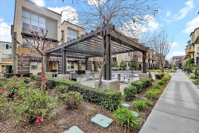 surrounding community featuring a pergola