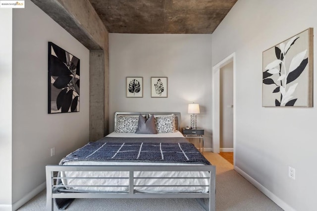 view of carpeted bedroom