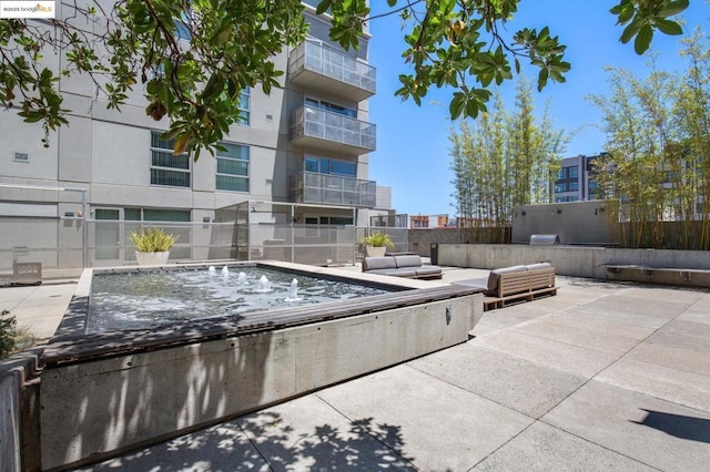 view of swimming pool with area for grilling