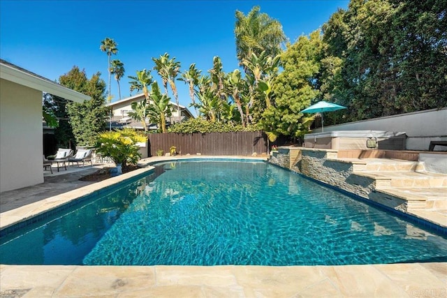 view of pool with a patio