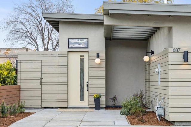 view of doorway to property