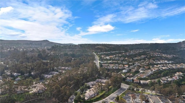 bird's eye view featuring a mountain view