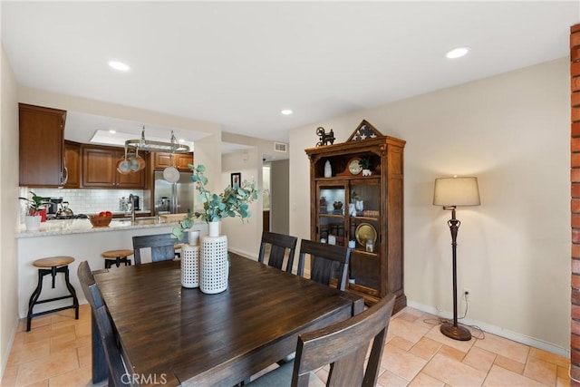 view of dining area