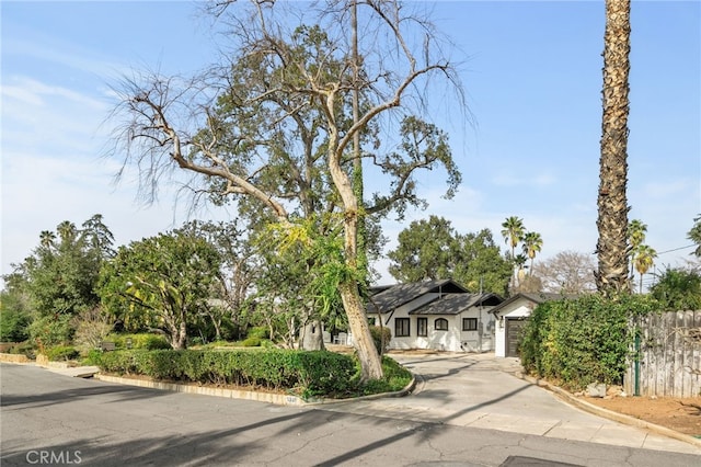 view of front of home with a garage