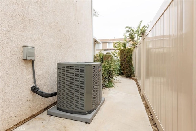 exterior space featuring central air condition unit