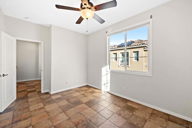 empty room with ceiling fan