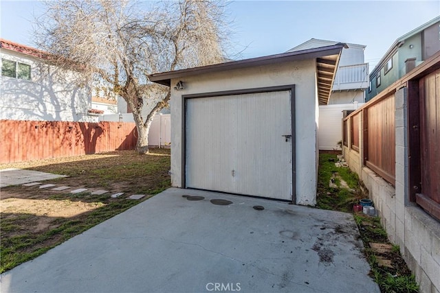 view of outdoor structure featuring a garage