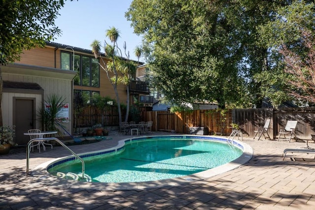 view of pool with a patio