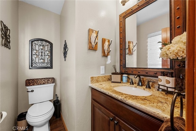 1430 Sequoia Dr, Lake Arrowhead, CA 92352 - bathroom featuring vanity and wood finished floors