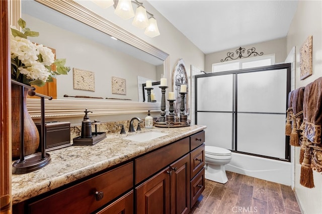1430 Sequoia Dr, Lake Arrowhead, CA 92352 - full bath featuring vanity and wood finished floors