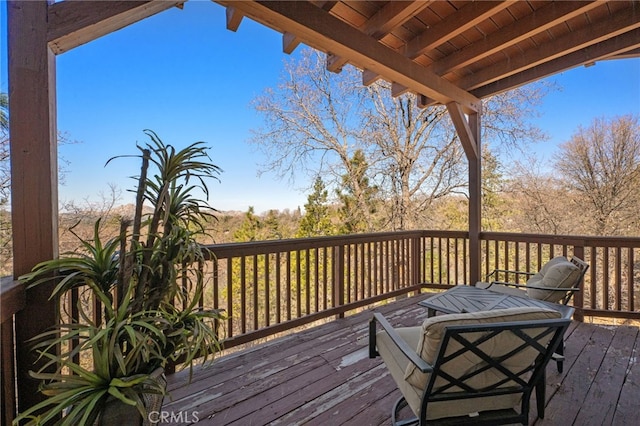 1430 Sequoia Dr, Lake Arrowhead, CA 92352 - view of wooden terrace