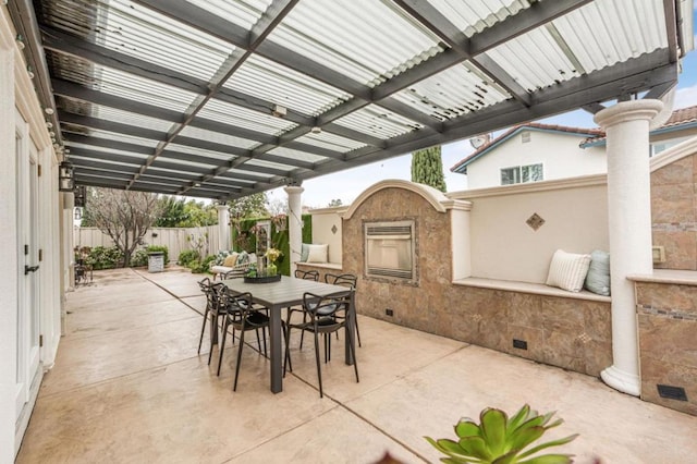 view of patio / terrace with a pergola