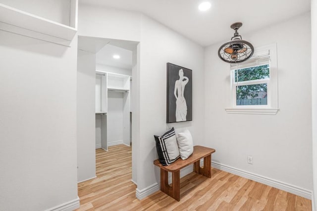 hallway featuring light hardwood / wood-style floors