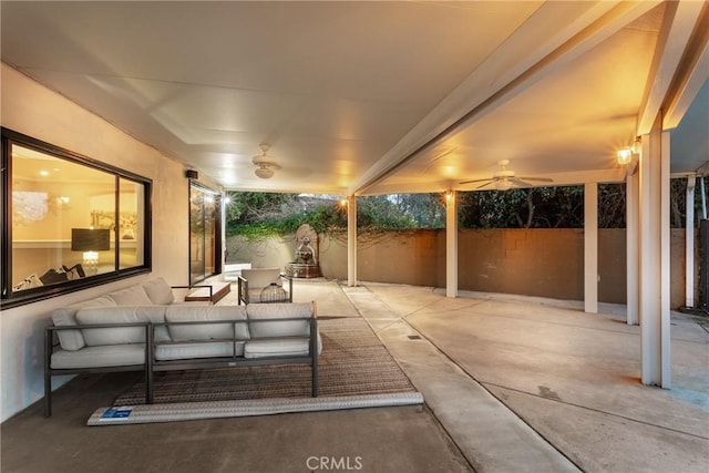 view of patio / terrace with an outdoor hangout area