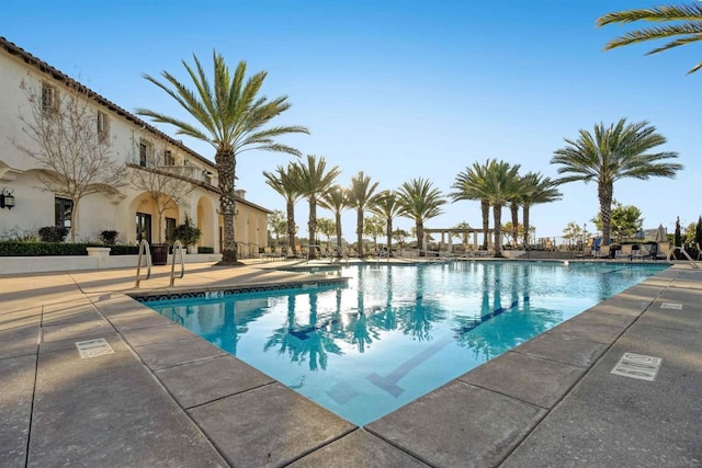 view of pool with a patio