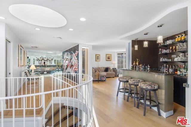 interior space featuring light hardwood / wood-style floors