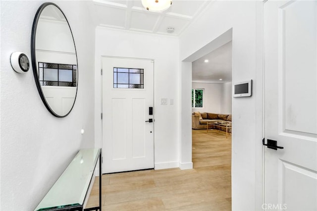 entrance foyer featuring light hardwood / wood-style floors