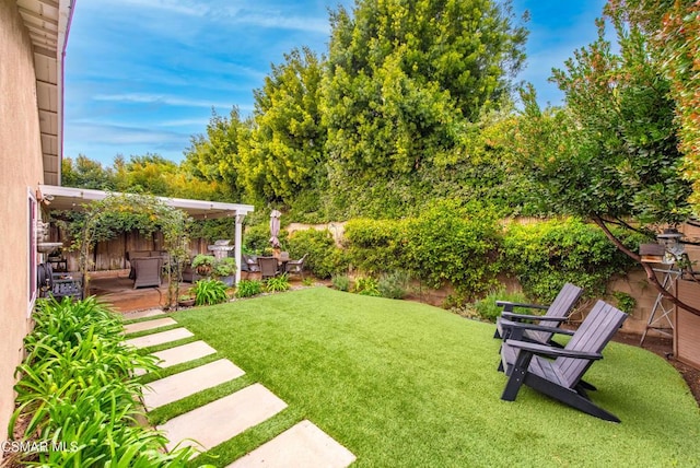 view of yard with a patio