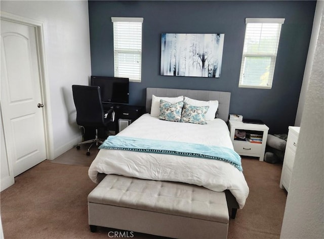 bedroom with carpet floors