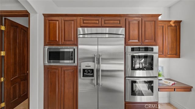 kitchen with built in appliances