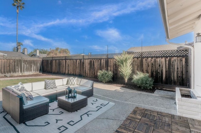 view of patio / terrace featuring outdoor lounge area