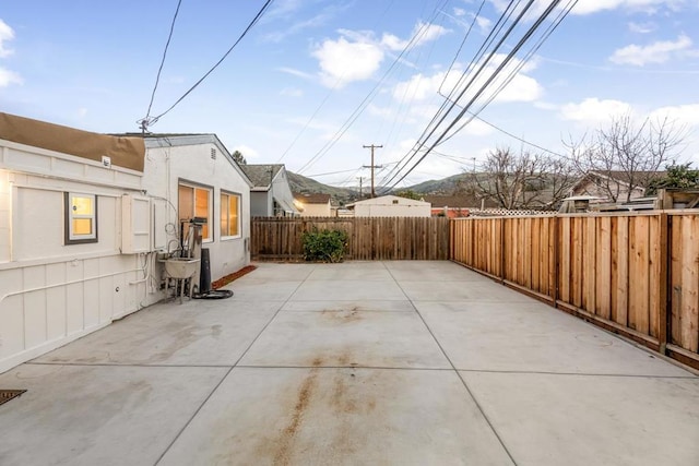 view of patio featuring sink