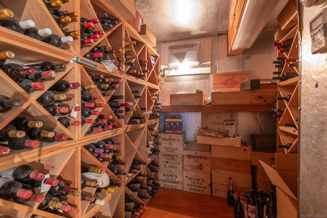 view of wine cellar