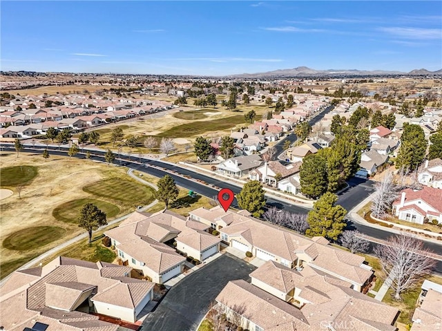 bird's eye view featuring a mountain view