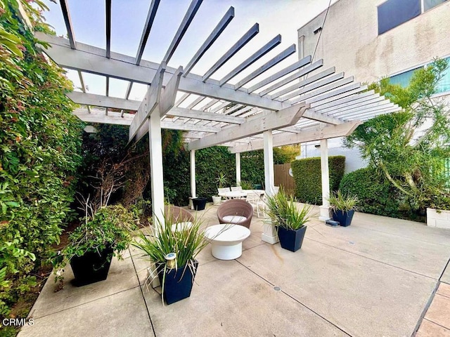 view of patio / terrace with a pergola