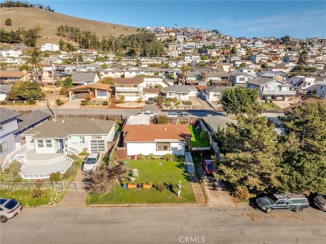 bird's eye view featuring a mountain view