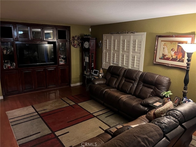 living room featuring hardwood / wood-style floors