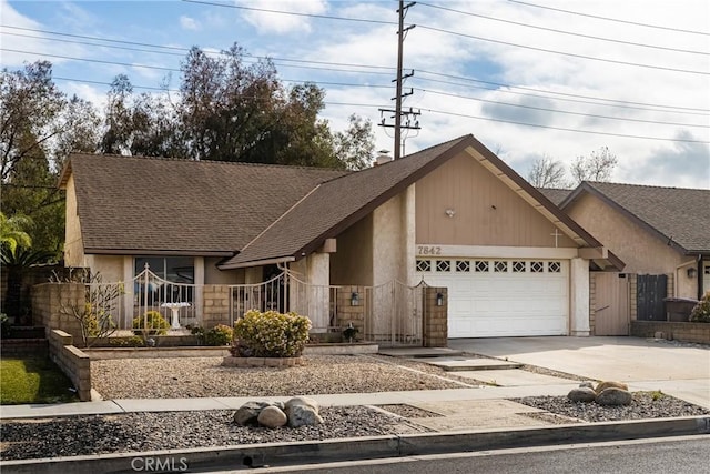 view of front of home with a garage