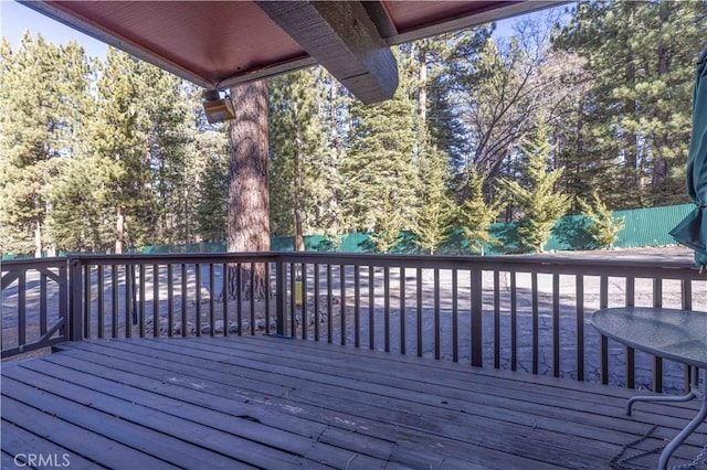 view of wooden deck