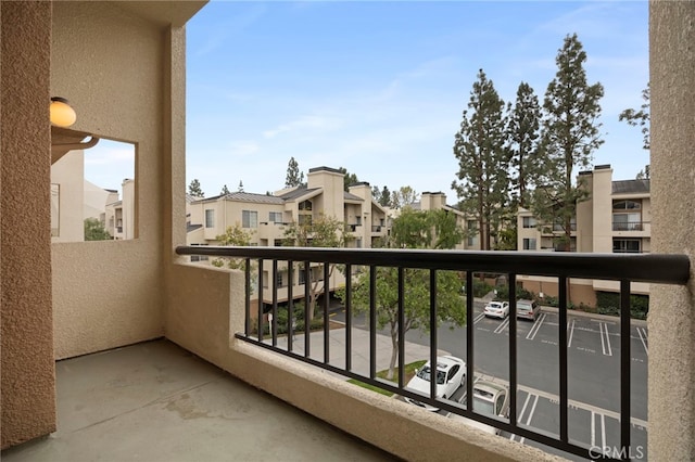 balcony with a residential view