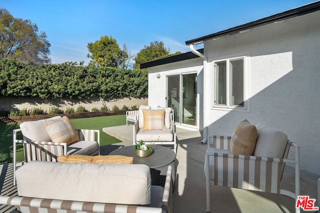 view of patio / terrace featuring outdoor lounge area