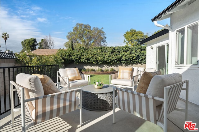 view of patio / terrace featuring outdoor lounge area