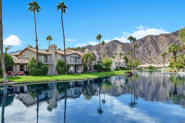 property view of water with a mountain view