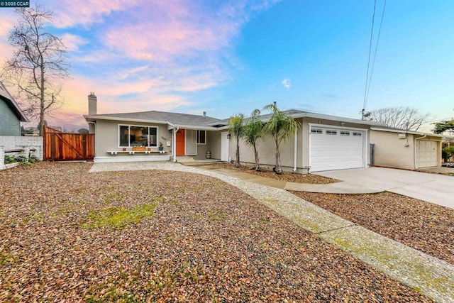 ranch-style house with a garage