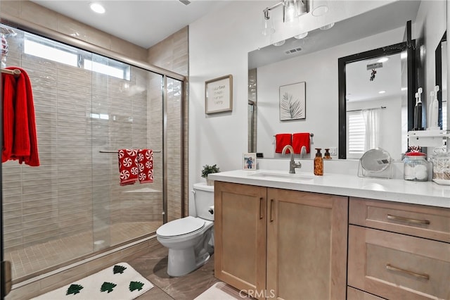 39767 Larkspur Ter, Temecula, CA 92591 - full bath with vanity, a stall shower, and recessed lighting