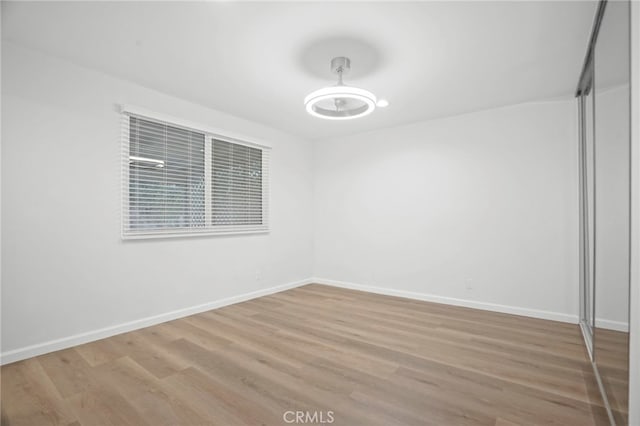 empty room featuring light hardwood / wood-style floors