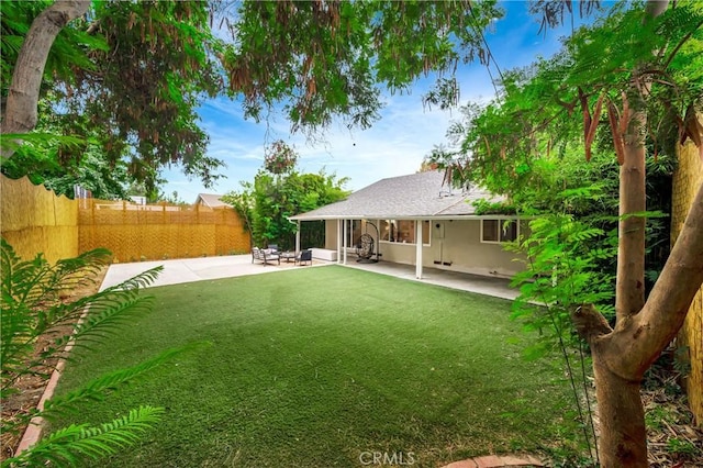 view of yard featuring a patio area