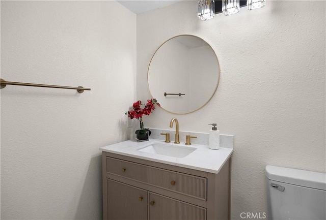 half bath with toilet and vanity